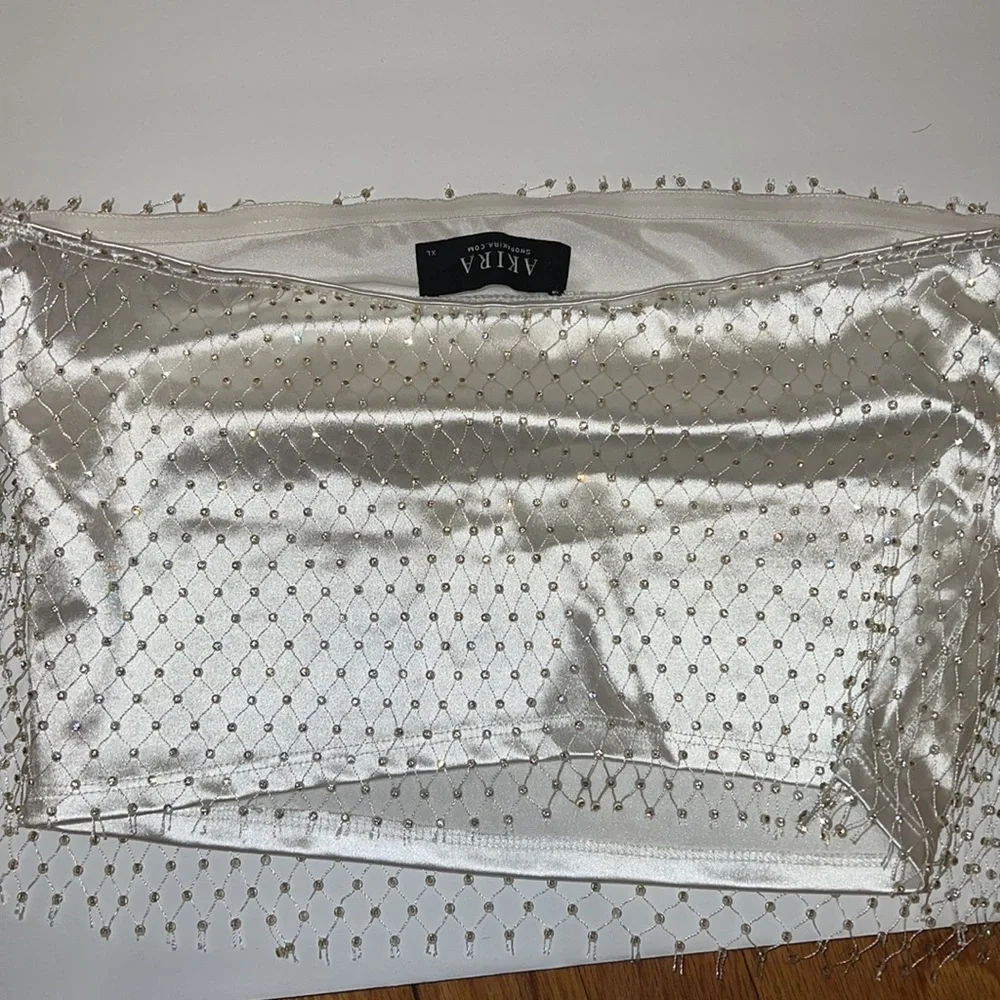 Akira Rhinestone Mesh Top - Picture 4 of 5